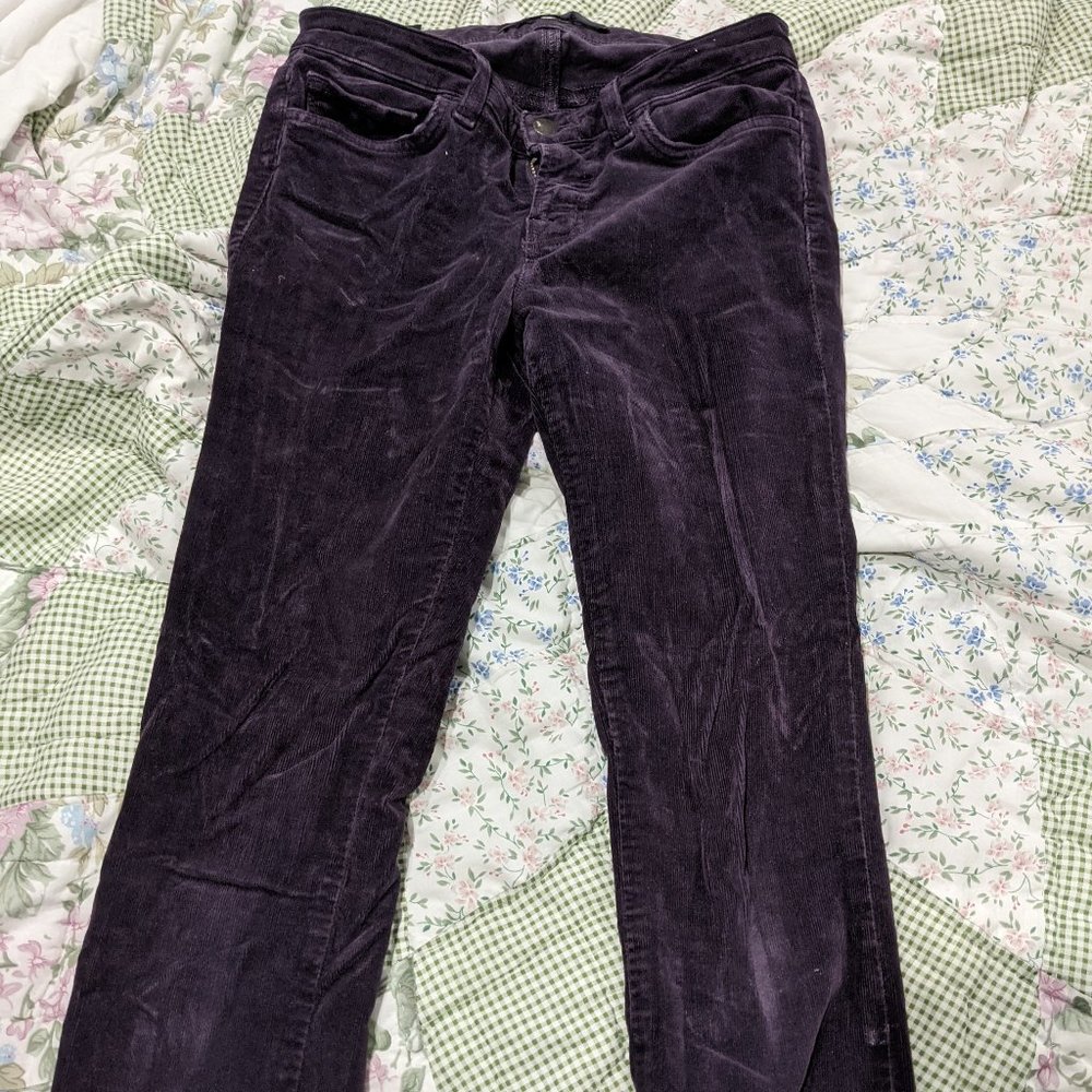 J Brand purple corduroy pants